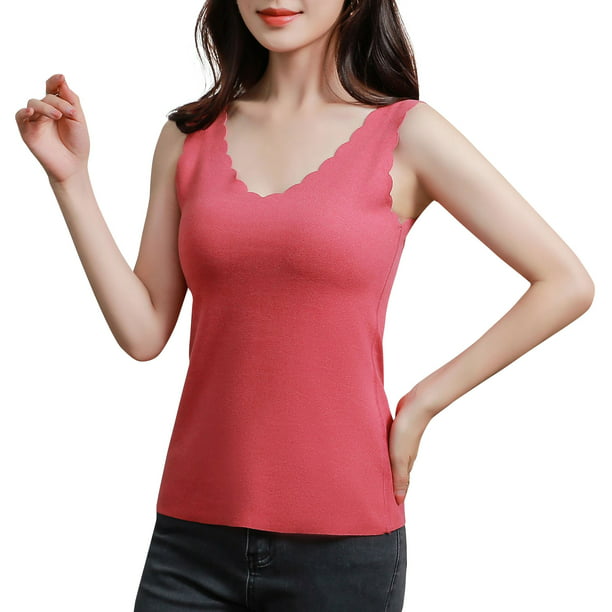 Winter Vest For Women Floral Slim-fit Sleeveless Soft Warm  Padded Thermal Wear 